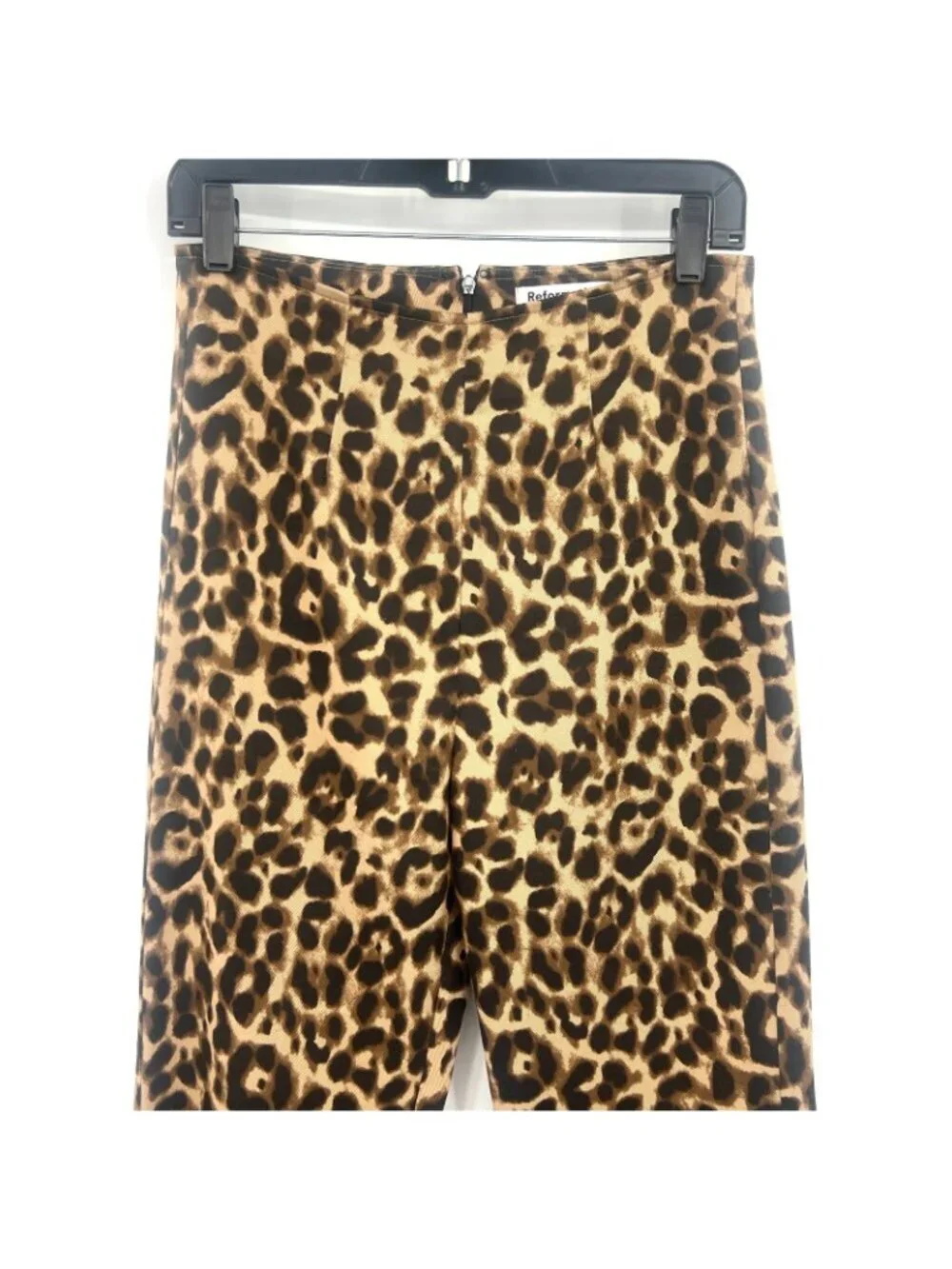 Reformation Marlon High Rise Cropped Stright Leg Leopard Print Pants Women's 6